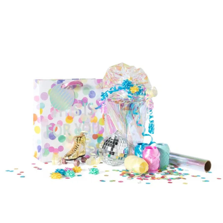 Xenos Inpakfolie regenboog - 70x300 cm- Inpakpapier|Kerst Inpakken