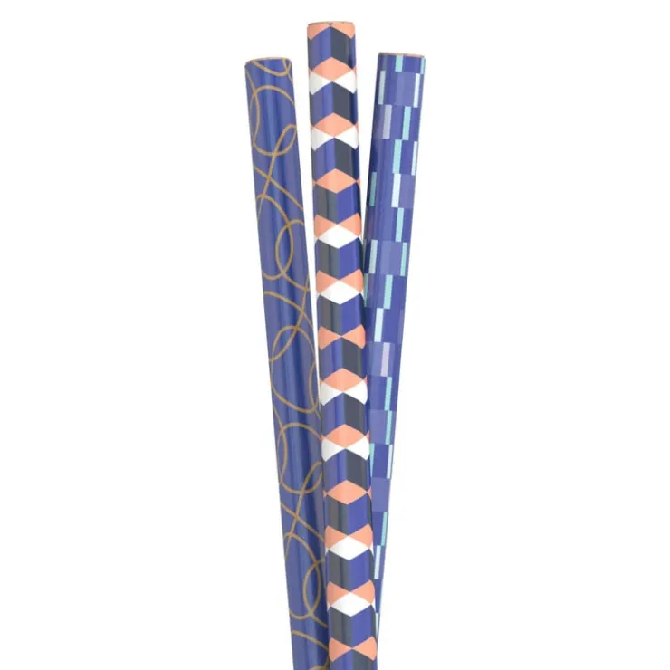 Xenos Inpakpapier blauw - diverse varianten - 70x300 cm- Inpakpapier