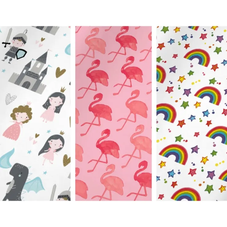 Xenos Inpakpapier flamingo/regenboog - diverse varianten - 70x200 cm- Inpakpapier