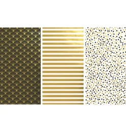 Xenos Inpakpapier goud metaal - diverse varianten - 70x200 cm- Inpakpapier