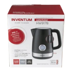 Inventum waterkoker - 1.7 liter - zwart- Keukenapparatuur