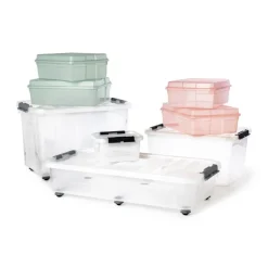 Xenos Iris clearbox - 10 liter - groen- Opbergboxen
