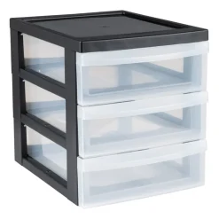 Iris ladesysteem A5 - 3 lades - zwart - 26x22x19 cm- Opbergsystemen