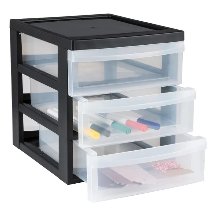 Iris ladesysteem A5 - 3 lades - zwart - 26x22x19 cm- Opbergsystemen