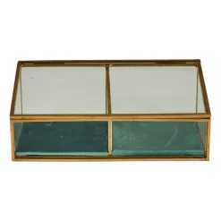 Xenos Juwelendoos 2-vaks - 18x9.5x7 cm- Sieraden Opbergen|Kerstcadeaus