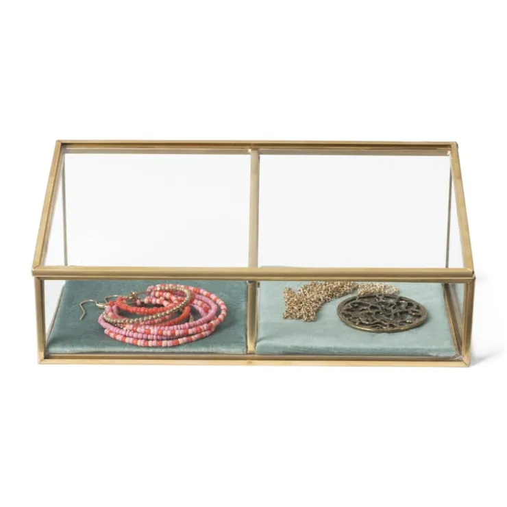 Xenos Juwelendoos 2-vaks - 18x9.5x7 cm- Sieraden Opbergen|Kerstcadeaus