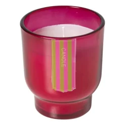 Xenos Kaars in glas - roze - ø7.5x8.5 cm- Kaars In Glas