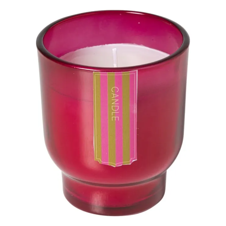 Xenos Kaars in glas - roze - ø7.5x8.5 cm- Kaars In Glas
