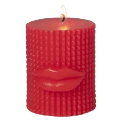 Xenos Kaars met lippen klein - diverse varianten - ø6.8x8 cm- Stompkaarsen