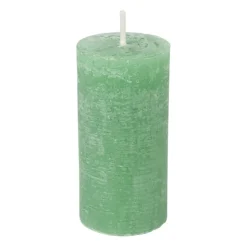 Xenos Kaars rustiek - appel groen - ø5x10 cm- Stompkaarsen