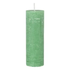 Xenos Kaars rustiek - appel groen - ø5x15 cm- Stompkaarsen