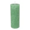 Xenos Kaars rustiek - appel groen - ø7x18 cm- Stompkaarsen