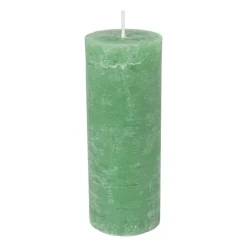 Xenos Kaars rustiek - appel groen - ø7x18 cm- Stompkaarsen