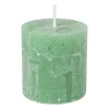 Xenos Kaars rustiek - appelgroen - ø7x7 cm- Stompkaarsen