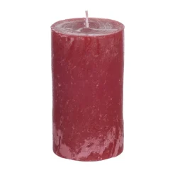 Xenos Kaars rustiek - rood - ø7x12 cm- Stompkaarsen