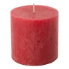 Xenos Kaars rustiek - rood - ø7x7 cm- Stompkaarsen