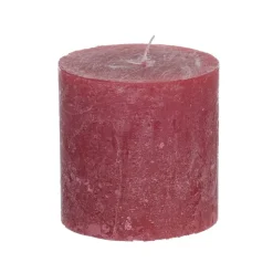 Xenos Kaars rustiek - rood - ø7x7 cm- Stompkaarsen