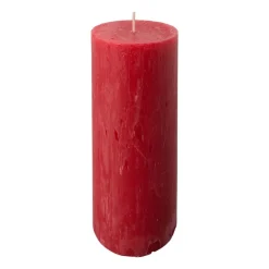 Xenos Kaars rustiek - rood - ø7x18 cm- Stompkaarsen