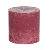 Xenos Kaars rustiek - rood - ø10x10 cm- Stompkaarsen