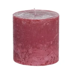 Xenos Kaars rustiek - rood - ø10x10 cm- Stompkaarsen