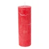 Xenos Kaars rustiek - rood - ø5x15 cm- Stompkaarsen