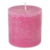 Xenos Kaars rustiek - roze - ø10x10 cm- Stompkaarsen