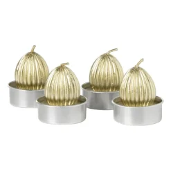 Xenos Kaarsjes eieren - goudkleurig - set van 4- Sierkaarsen