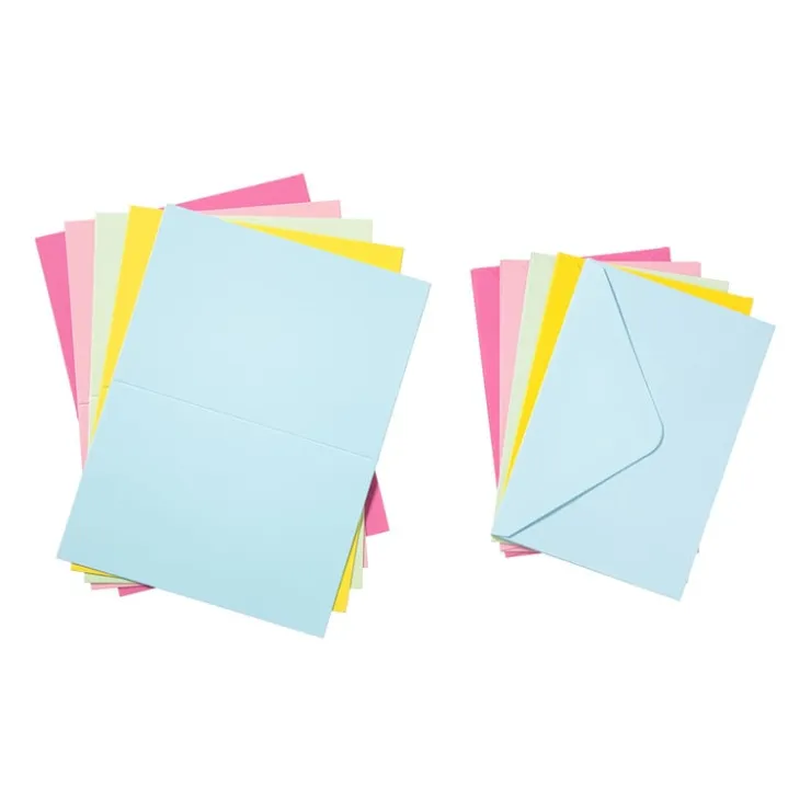 Xenos Kaart met enveloppen - multikleur - set van 24- Wenskaarten