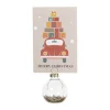 Xenos Kaarthouders kerstballen - champagnekleurig - set van 4- Kerst Inpakken|Kerst Knutselen