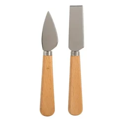 Xenos Kaasmesje hout - set van 2- Keukengerei|Messen