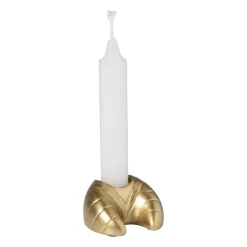 Xenos Kandelaar croissant Monique - goud - 4x6.5x6.5 cm- Kandelaars