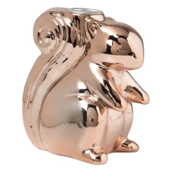 Xenos Kandelaar eekhoorn - rosé goud - 12.5 cm- Kandelaars