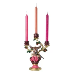 Xenos Kandelaar kerst met rendier - 30.5 cm- Kerst|Kerstcadeaus