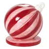 Xenos Kandelaar kerstbal klein - rood/roze - ø7.8x7.9 cm- Kandelaars
