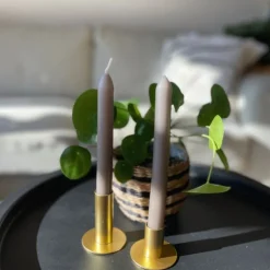 Xenos Kandelaar middel - goud - ø6x7 cm- Kerstcadeaus|Kandelaars