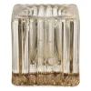 Xenos Kandelaar rib glas - helder - 4x4x6 cm- Kandelaars