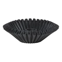 Xenos Kandelaar wave - zwart - ø13.5x4 cm- Kandelaars
