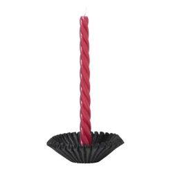Xenos Kandelaar wave - zwart - ø13.5x4 cm- Kandelaars
