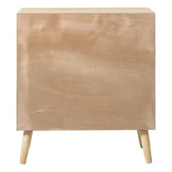 Xenos Kast Flores met ovalen vlakken - bruin - 78x70x37.5 cm- Tv Meubels|Kast Met Deuren