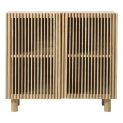 Xenos Kast Japandi met 2 deuren - bruin - 80x72x33 cm- Kast Met Deuren|Dressoir