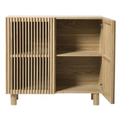 Xenos Kast Japandi met 2 deuren - bruin - 80x72x33 cm- Kast Met Deuren|Dressoir