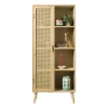 Xenos Kast Java met deurtje en vakken - bruin - 160x70x33.5 cm- Kast Met Deuren|Vakkenkasten