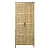 Xenos Kast webbing Lombok - bruin - 165x70x40 cm- Kast Met Deuren