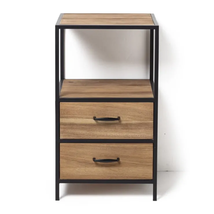 Xenos Kastje Charlie met 2 laden - 70x40x40 cm- Nachtkastjes|Ladekasten
