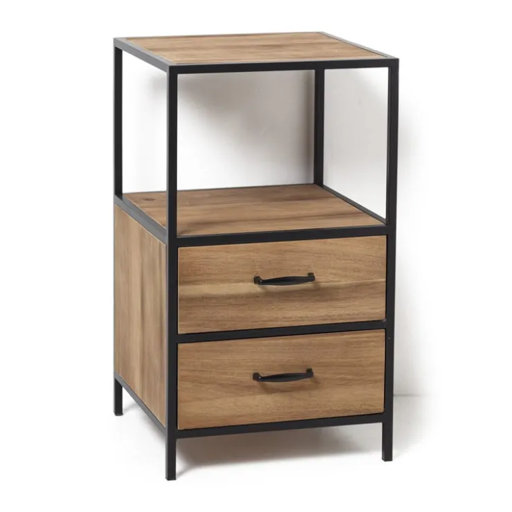 Xenos Kastje Charlie met 2 laden - 70x40x40 cm- Nachtkastjes|Ladekasten