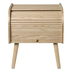 Xenos Kastje Uppsala met roldeur - naturel - 45x40x34 cm- Nachtkastjes|Kast Met Deuren