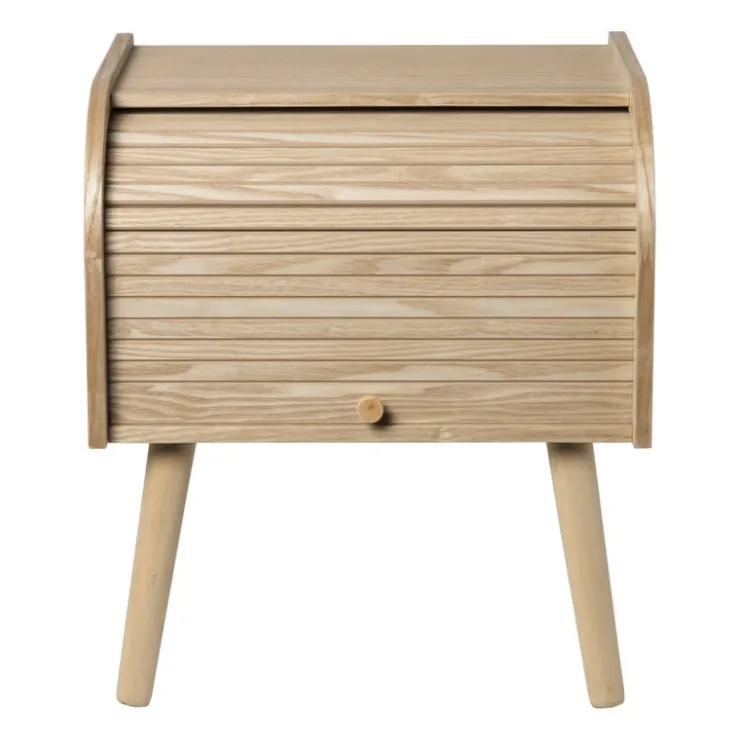 Xenos Kastje Uppsala met roldeur - naturel - 45x40x34 cm- Nachtkastjes|Kast Met Deuren