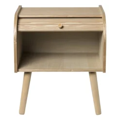 Xenos Kastje Uppsala met roldeur - naturel - 45x40x34 cm- Nachtkastjes|Kast Met Deuren