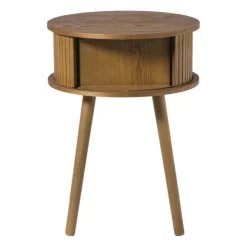 Xenos Kastje Uppsala rond - bruin - ø40x54 cm- Nachtkastjes