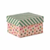 Xenos Kerst cadeau doos middel - multikleur - 8.5x16.5x12.5 cm- Kerst Inpakken